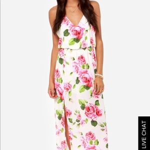 Lulus white floral maxi